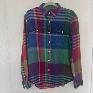 Polo Ralph Lauren Plaid Button-Up Shirt - Multicolor Casual Shirt